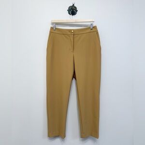 Donna Karan New York Tan Luxe Stretch Dress Career Pant Tapered Ankle Women’s  8